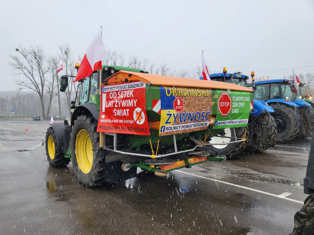 Protest rolników w Koszalinie