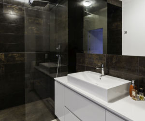Loft w kolorach betonu i cegły