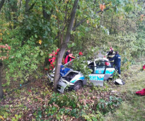 Wypadek z udziałem radiowozu w Tarnowskich Górach