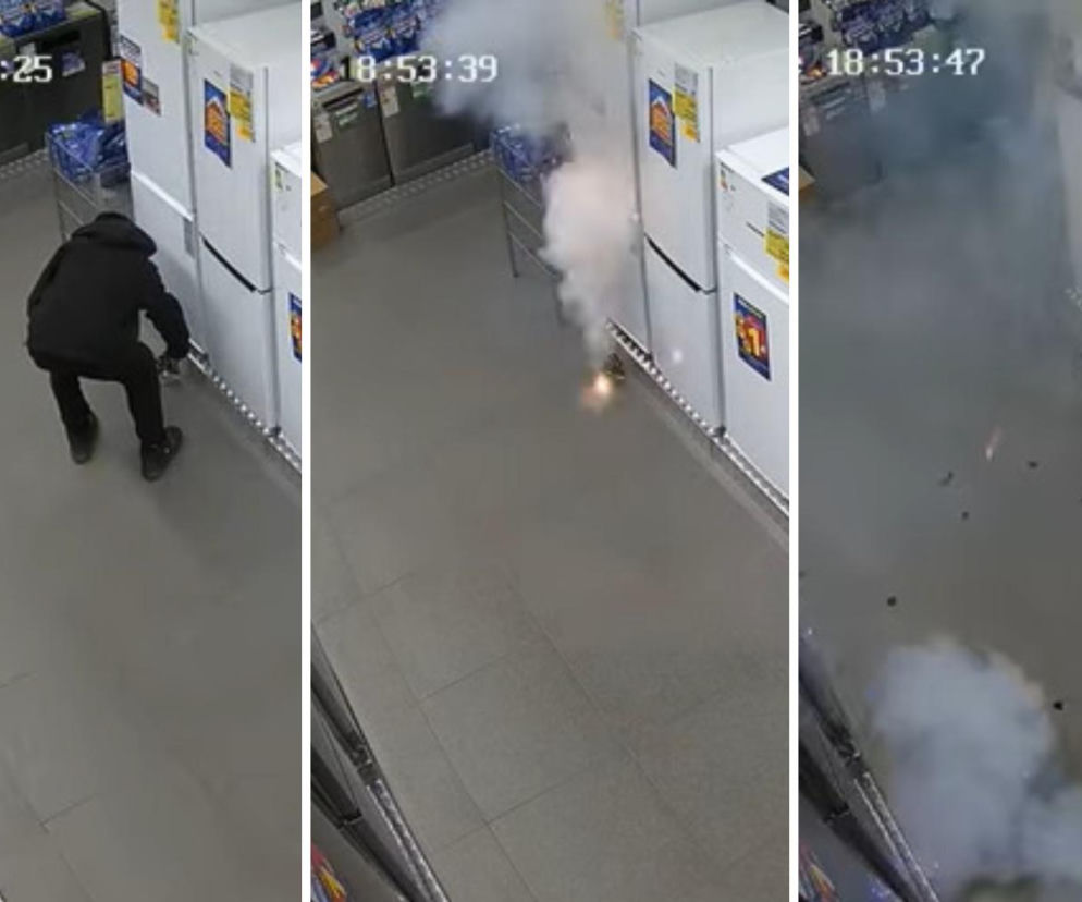 Odpalili fajerwerki w sklepie