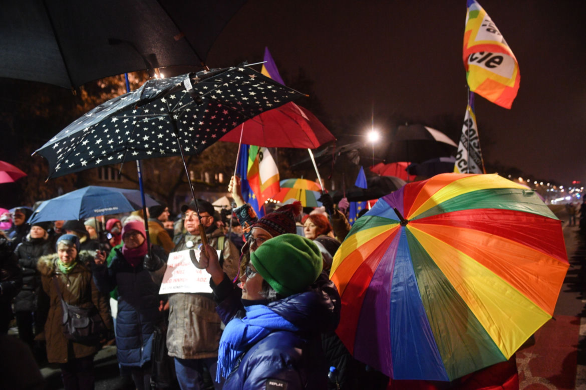 Protest pod domem Jarosława Kaczyńskiego