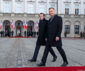 Spotkanie Prezydenta Andrzeja Dudy z Prezydentem Emmanuelem Macronem