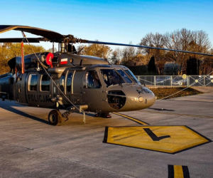 Pożar Biebrzańskiego Parku Narodowego. Akcję wspiera policyjne Black Hawk