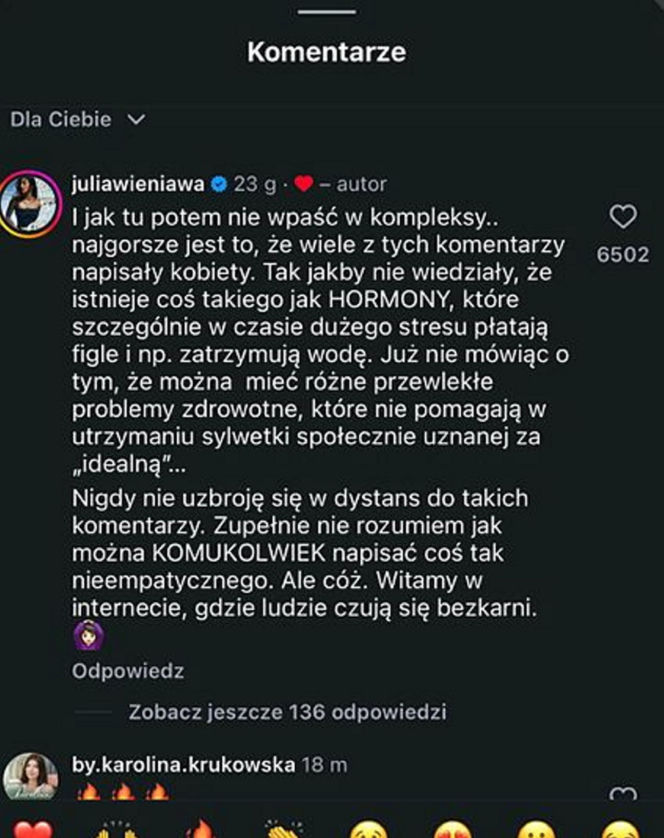 Julia Wieniawa dlaczego nie podoba się kobietom?