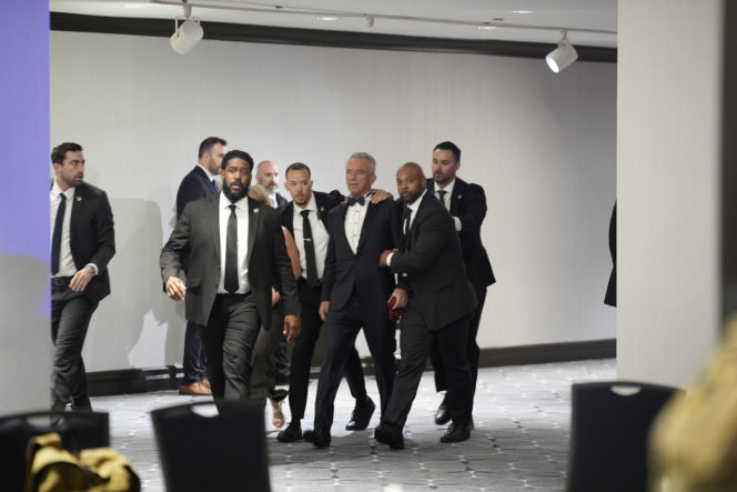 Strzały na kolacji z udziałem Donalda Trumpa