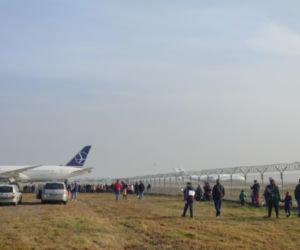 Tłumy na lotnisku w Jasionce.  Obserwowali An-225 Mrija [ZDJĘCIA]