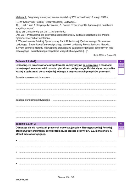 Matura 2025: WOS poziom rozszerzony 13.05.2025. ARKUSZE CKE [Formuła 2023]	