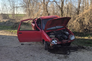 Dachowanie fiata w Słupowie