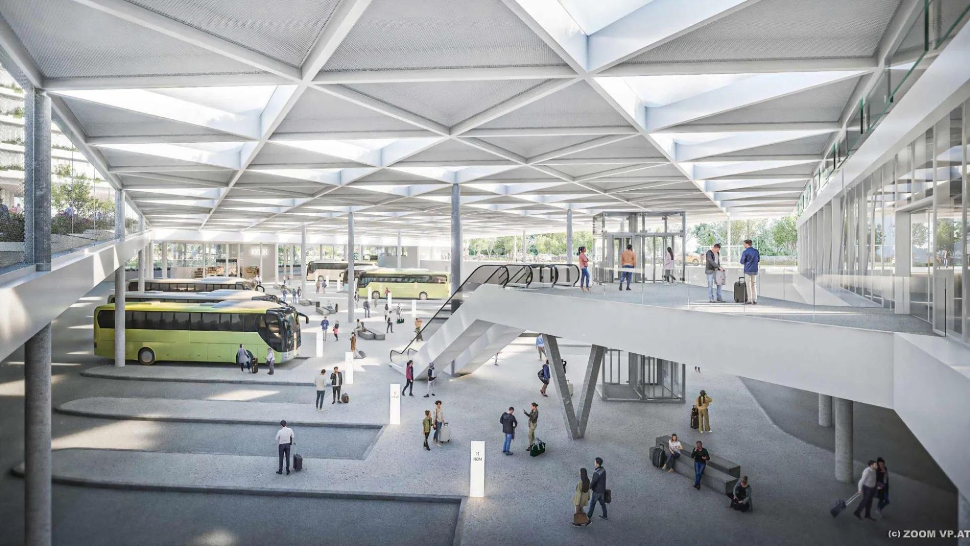 Nowy centralny dworzec autobusowy w Wiedniu - wizualizacje