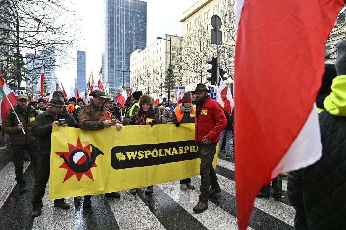 Rolniczy protest w Warszawie