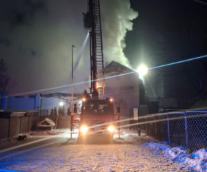 Pożar Biedronki w Polanowie