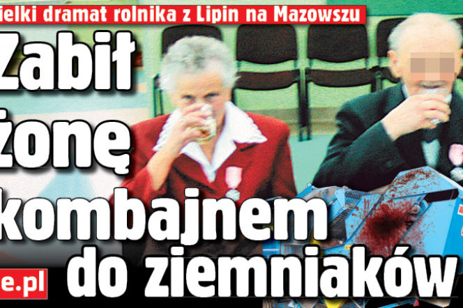 Zabił żonę kombajnem do ziemniaków