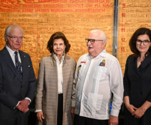 Gdańsk/ Król Szwecji Karol XVI Gustaw oraz królowa Sylwia spotkali się z Lechem Wałęsą