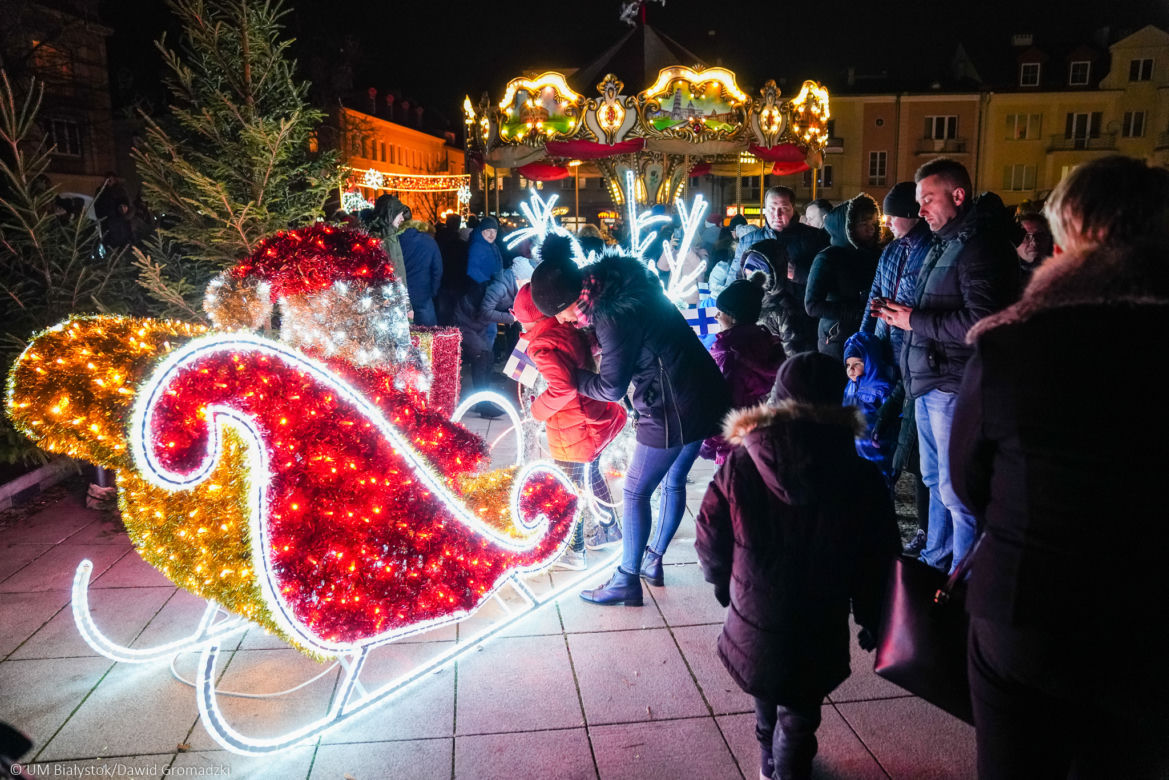 Białystok. Dekoracje świąteczne 2019/2020