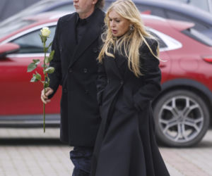 Barbara Wrzesińska na pogrzebie Agnieszki Maciąg