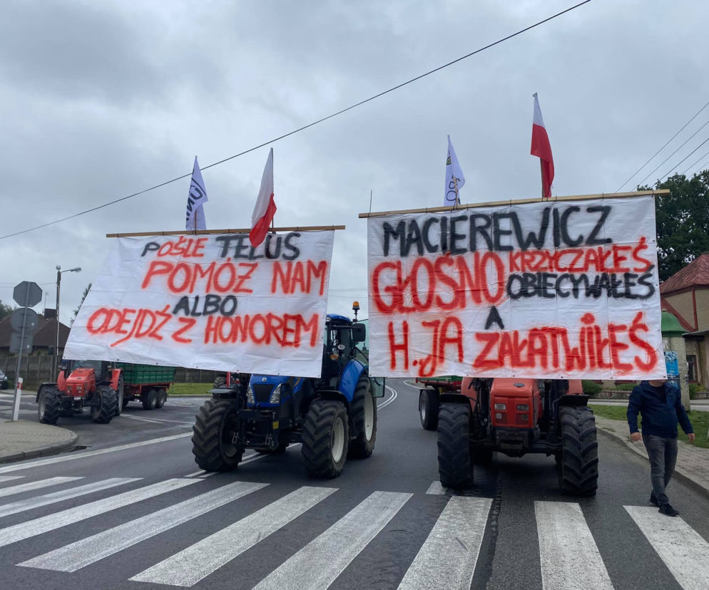 Protest rolników w Łódzkiem 24.08
