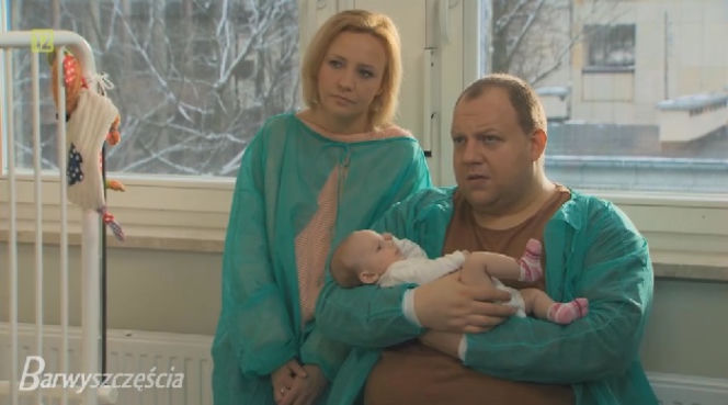 Barwy szczęścia po wakacjach 2015. Sabina (Barbara Kurzaj), Andrzej Tomala (Bartłomiej Nowosielski)