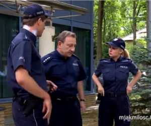 M jak miłość odc. 1401. Sonia (Barbara Wypych), Staszek (Sławomir Holland), Janek (Tomas Kollarik)