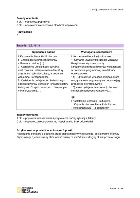 Matura próbna polski odpowiedzi CKE