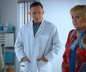 M jak miłość odc. 1409. Kisielowa (Małgorzata Różniatowska), Robert (Krzysztof Tyniec), Artur (Robert Moskwa)