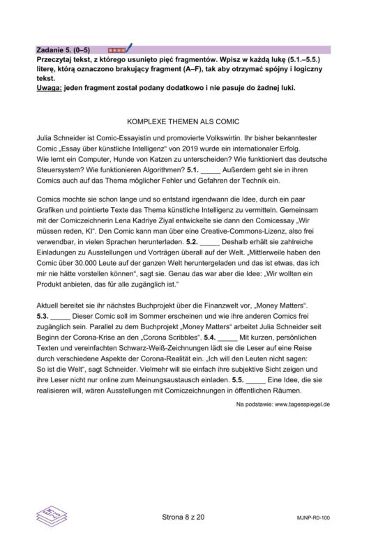 Matura 2024: język niemiecki poziom rozszerzony ARKUSZ CKE [NOWA FORMUŁA 2023]