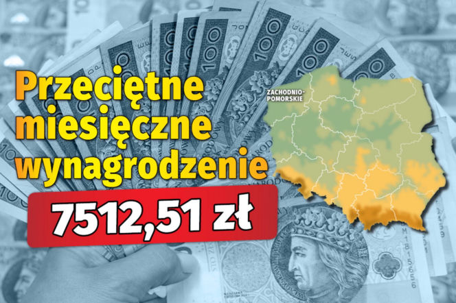 Przeciętne wynagrodzenie  w województwach  w 2024 roku