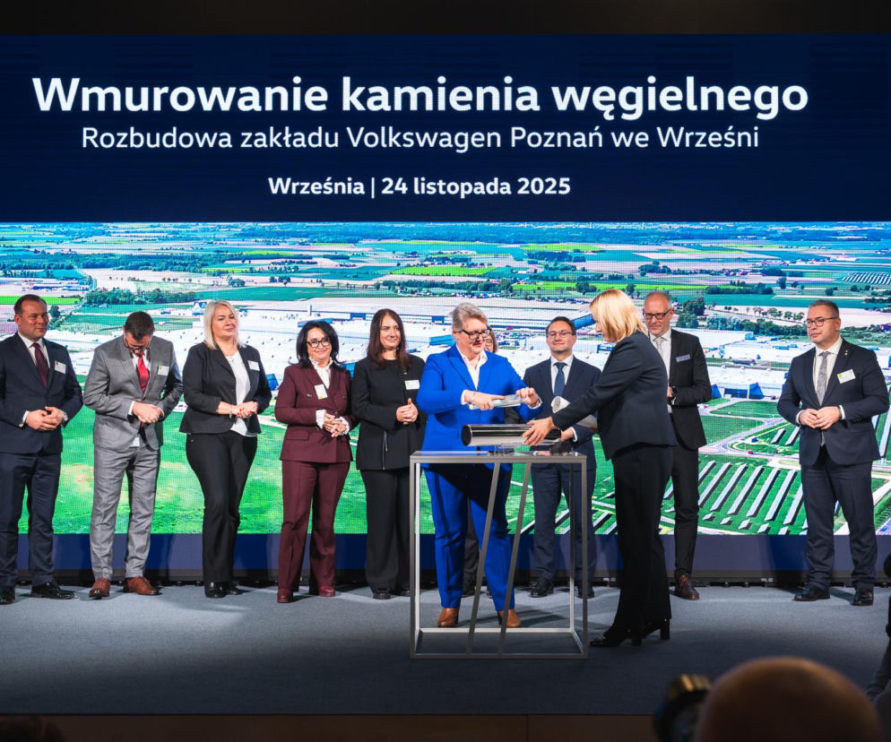 Fabryka Volkswagen Poznań we Wrześni: Wmurowano kamień węgielny pod nowe hale do produkcji elektrycznego Craftera