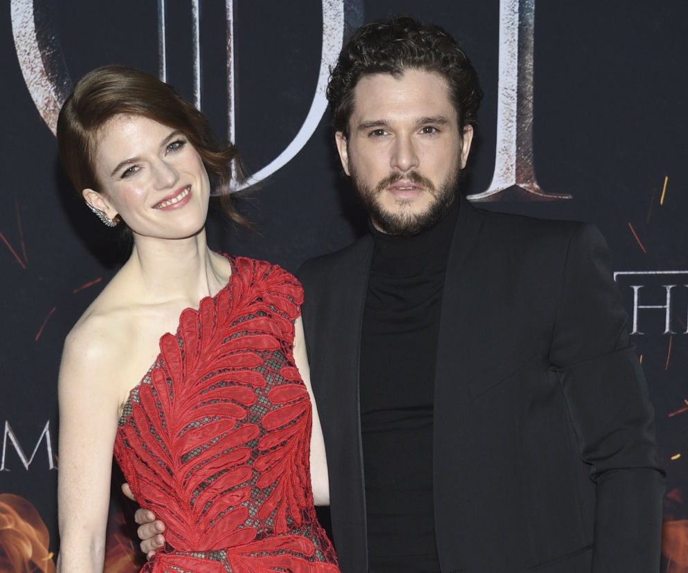 Gra o Tron 8 - premiera - Kit Harington i Rose Leslie (15.04.2019)