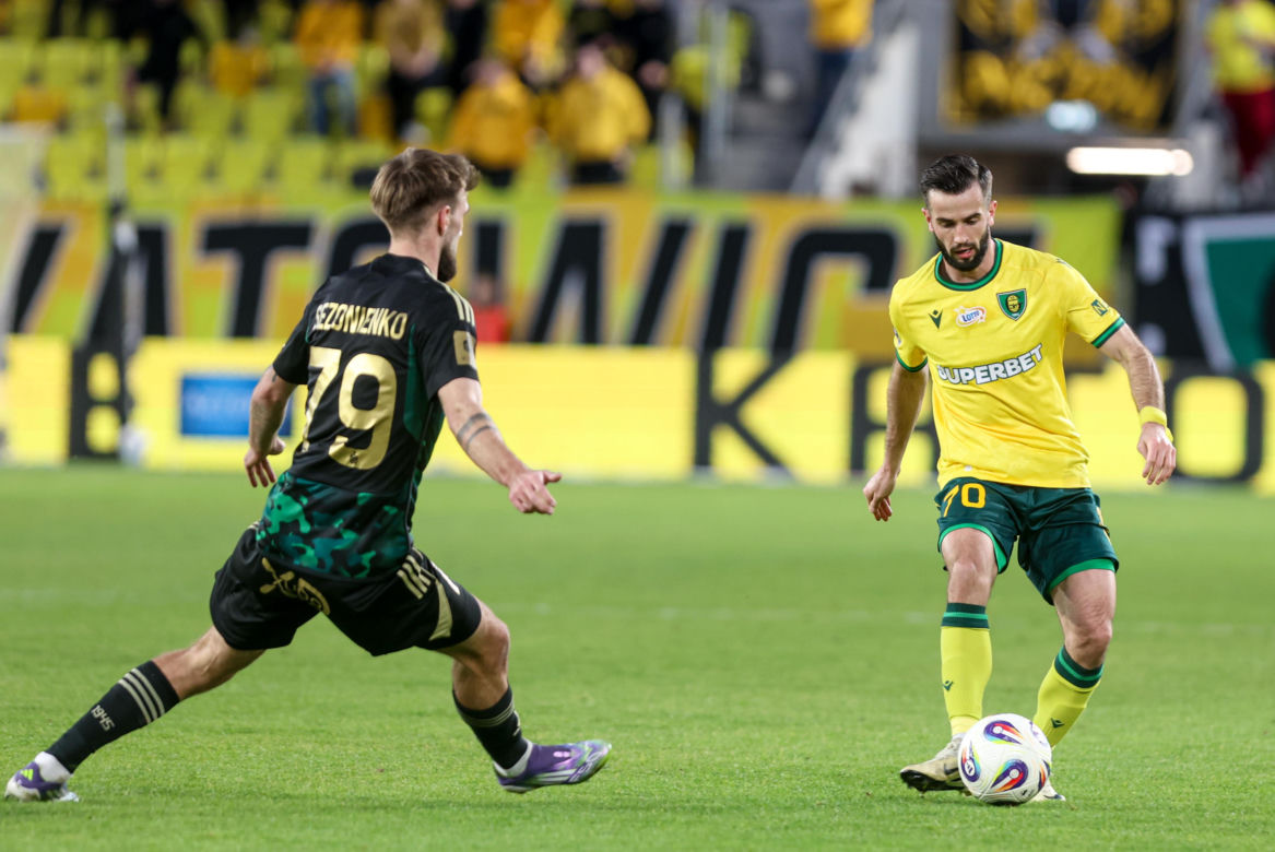 GKS Katowice - Lechia Gdańsk: Zdjęcia kibiców i zawodników z meczu 25. kolejki PKO BP Ekstraklasy