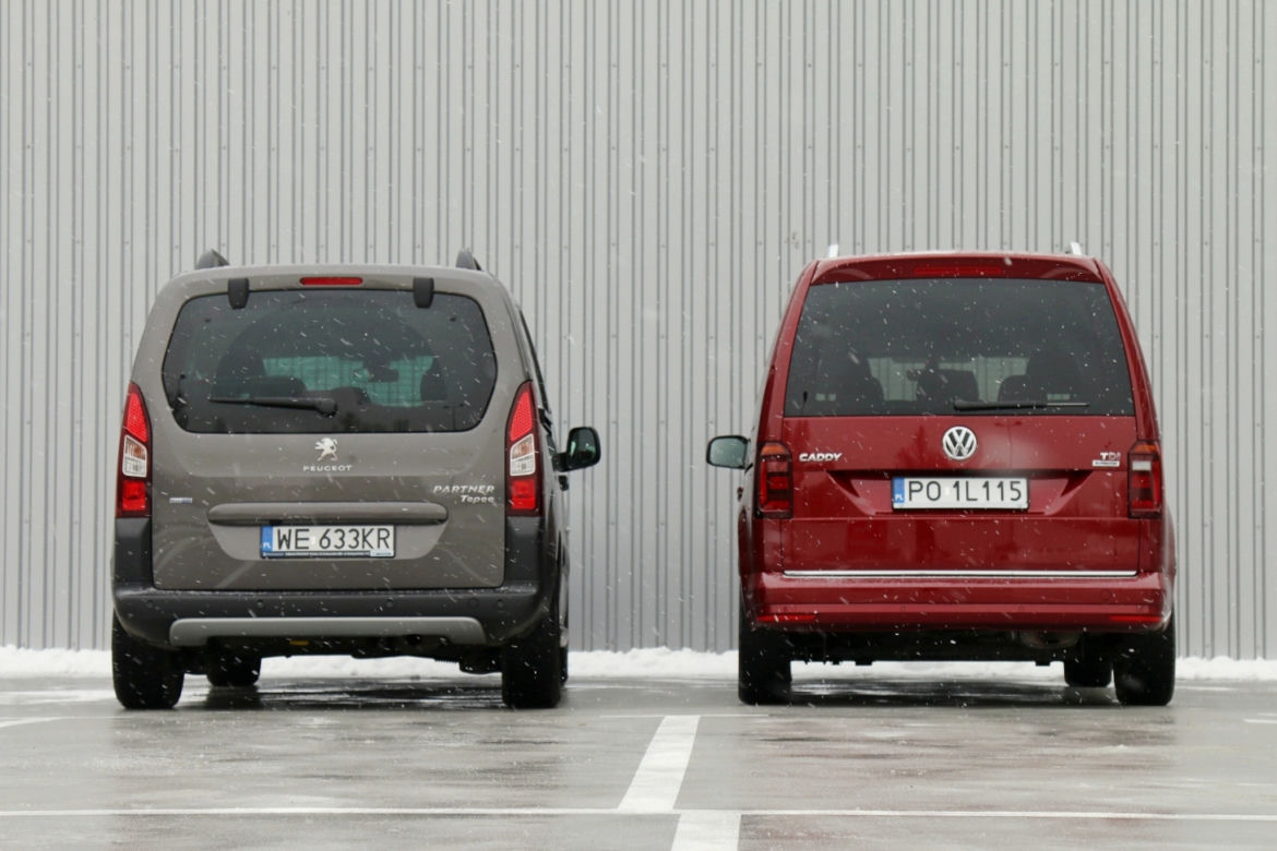 Volkswagen Caddy Trendline 2.0 TDI vs. Peugeot Partner Tepee 1.6 BlueHDi