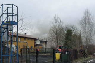 Pożar w dawnej kopalni