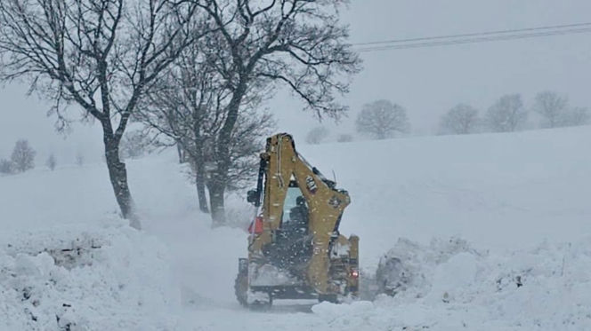 Atak zimy na Warmii i Mazurach. Do akcji wkroczył Black Hawk. Ma strącać śnieg z drzew