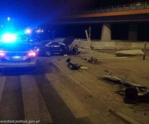 Pościg za pijanym 41-latkiem zakończył się wypadkiem na Bartoszewskiego w Łodzi