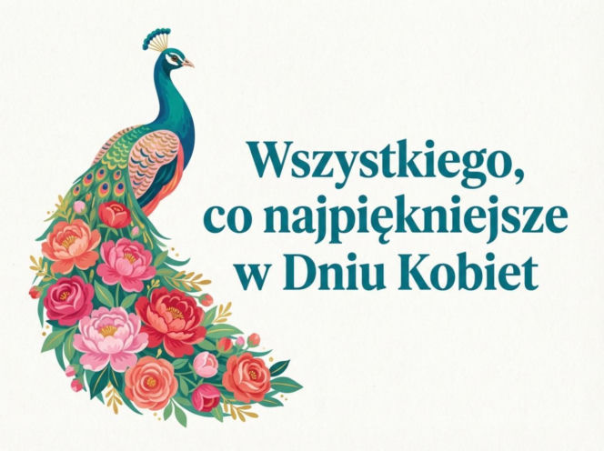 Paw z kwiatowym ogonem na Dzień Kobiet