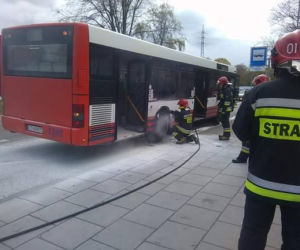 Pożar autobusu na ul. Jagiellońskiej