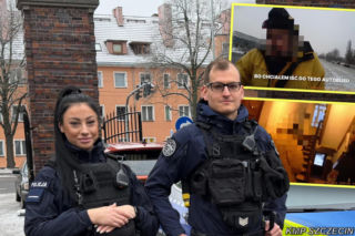 Zagubiony senior błąkał się na mrozie między jezdniami. Szybka reakcja uratowała mu życie