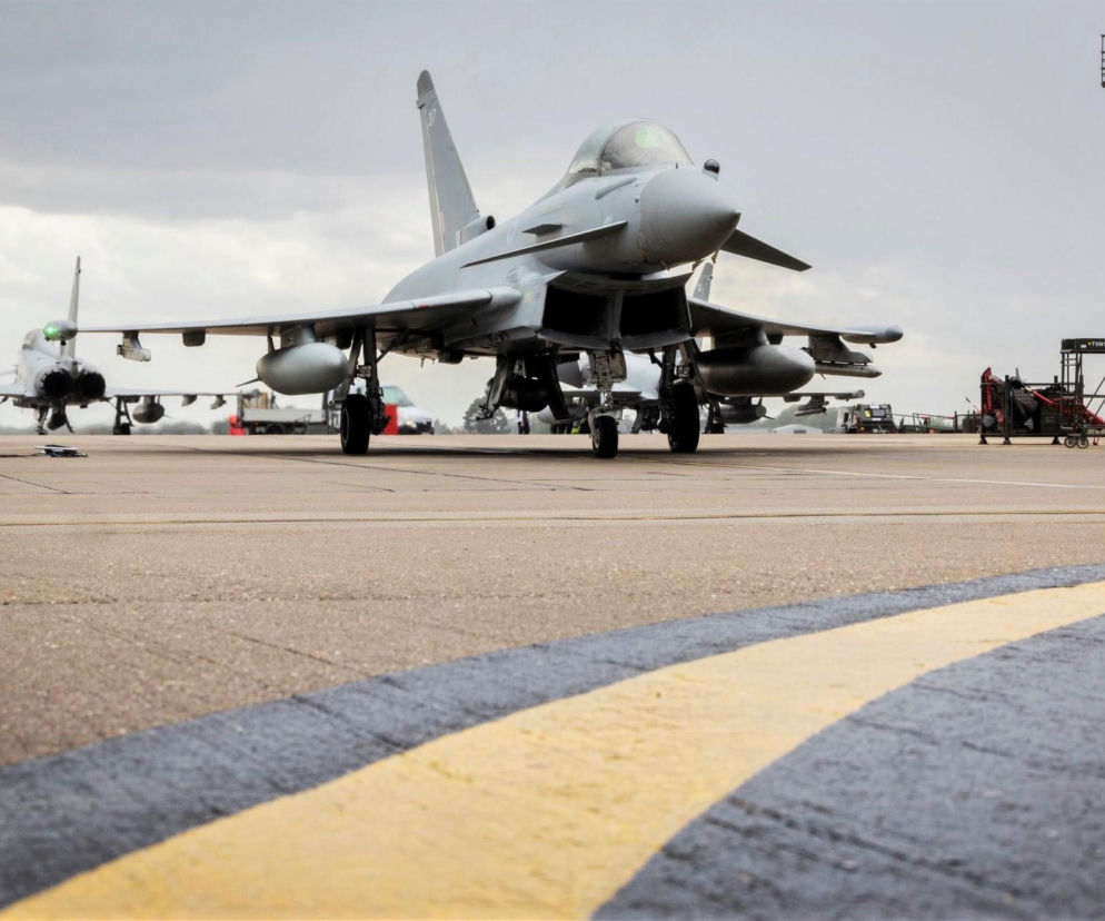Myśliwiec Eurofighter Typhoon GR4 z 12. Eskadry RAF