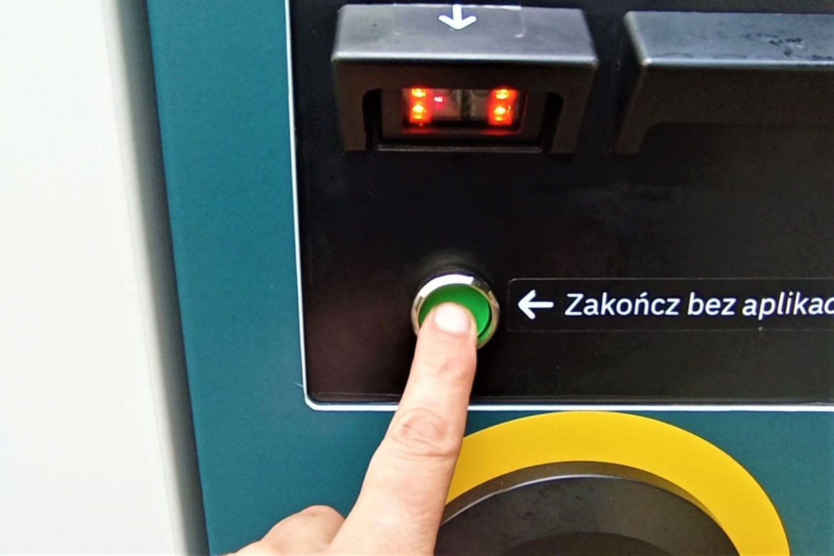 "Recomat" na dziedzińcu Zamku Książąt Pomorskich w Szczecinie