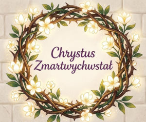 Religijna kartka na Wielkanoc