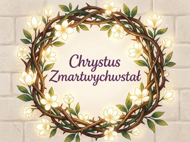 Religijna kartka na Wielkanoc
