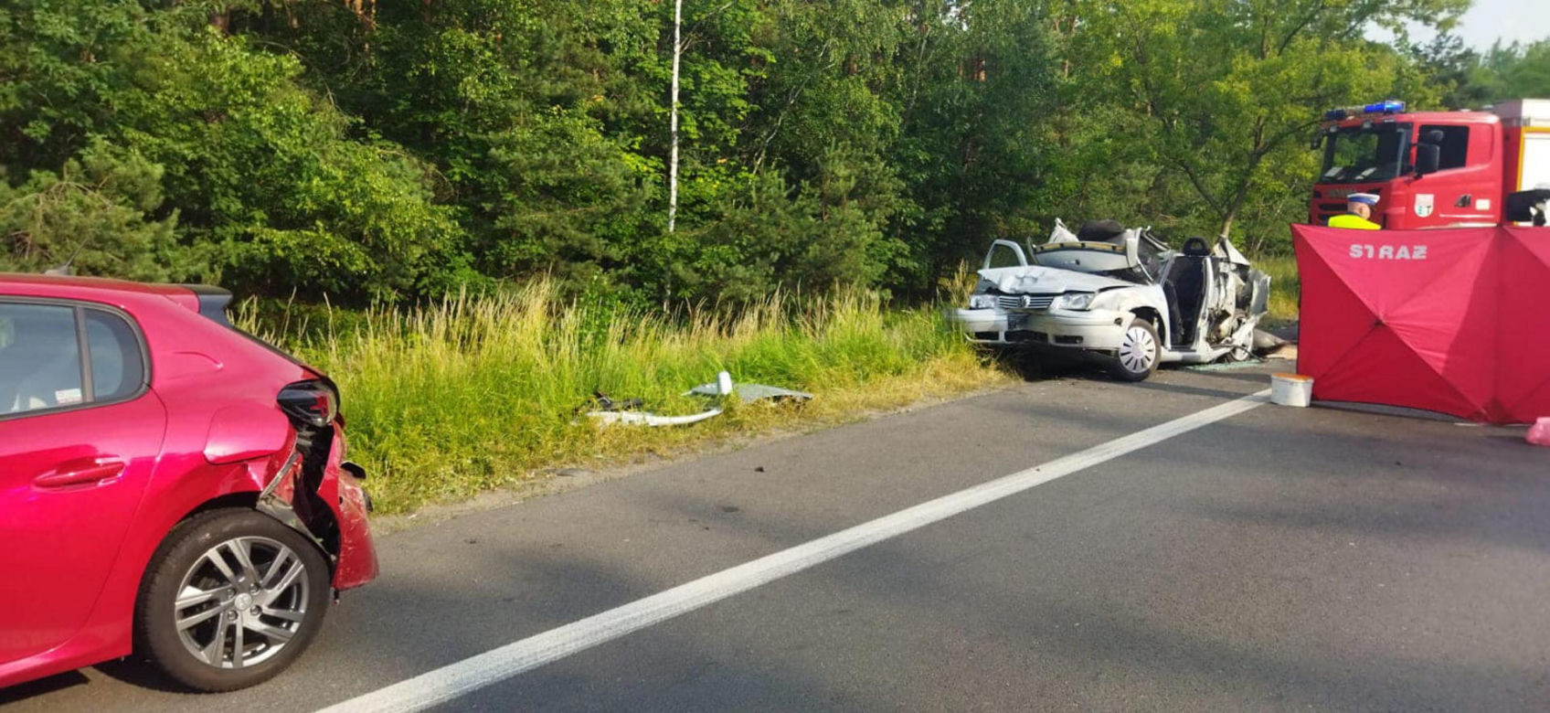 Tragiczny wypadek na S1 w Dąbrowie Górniczej. Huknął w auta stojące w korku