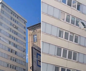 Lodówka wyrzucona z 9. piętra wieżowca. We Wrocławiu stabilnie