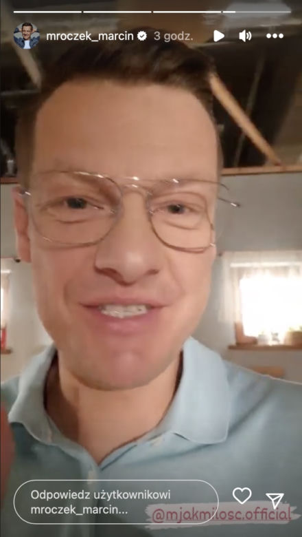 M jak miłość. Piotrek (Marcin Mroczek) na planie