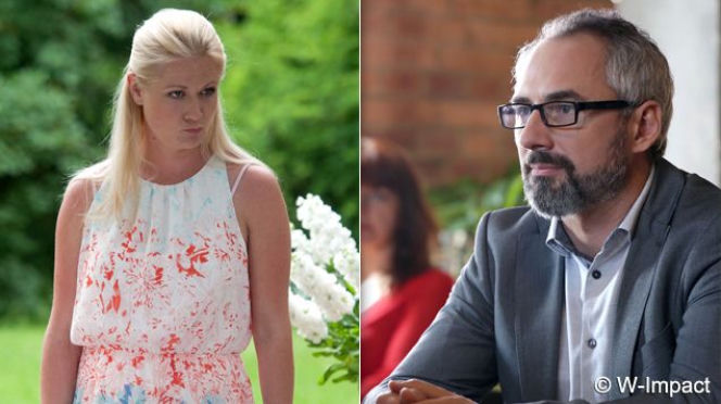 M jak miłość odcinek 1250, Marzenka (Olga Szomańska), Adam (Jacek Kopczyński)