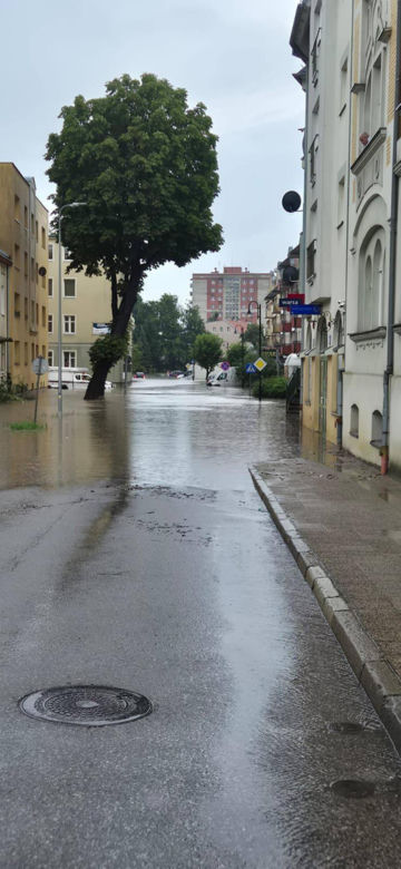 Ulewa w Elblągu