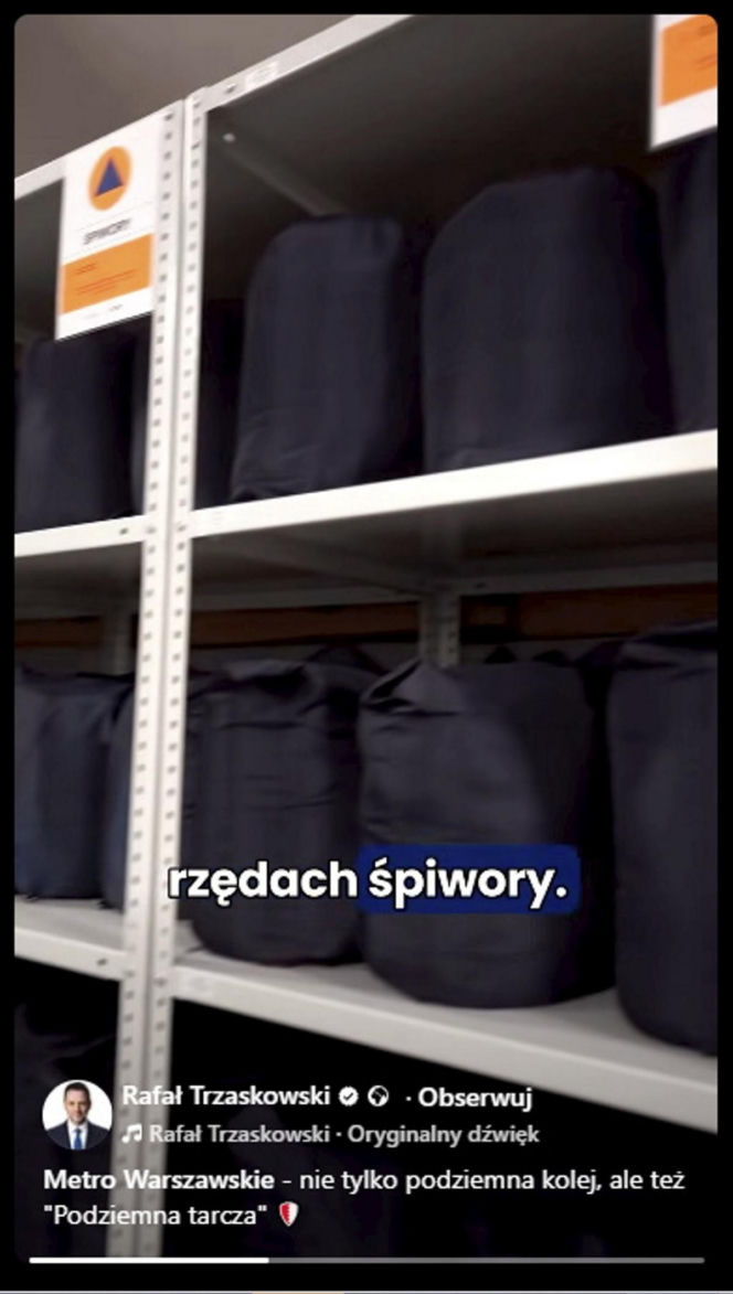 Schron powstaje w metrze. Tysiące łóżek, koców i śpiworów!