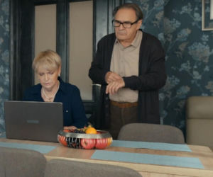 Barwy szczęścia, odc. 3352. Jerzy (Bronisław Wrocławski), Małgorzata (Adrianna Biedrzyńska)