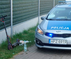 Zderzenie hulajnogi z rowerem
