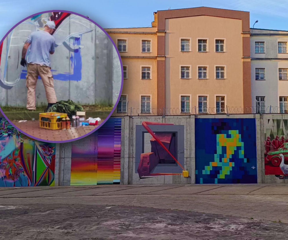 Areszt śledczy w Szczecinie w nowych barwach. Zagraniczni artyści stworzyli wyjątkową galerię na murach