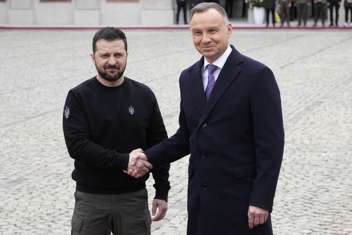 Zełenski z żoną w Pałacu Prezydenckim. Tak przywitał ich Duda